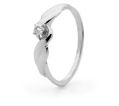 9ct white gold diamond ring