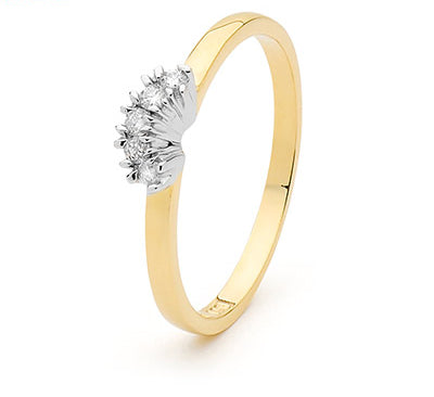 9ct yellow gold diamond eternity ring tdw=0.10ct