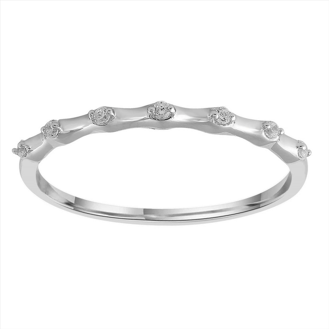 9CT WHITE GOLD DIAMOND RING TDW=0.05CT HI I1