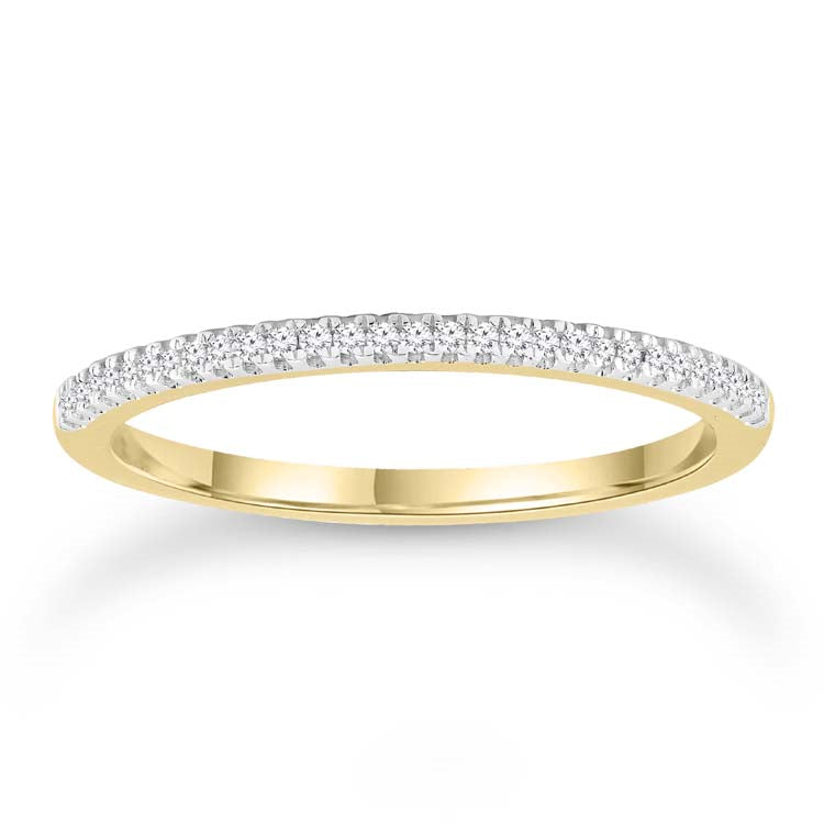 9CT YELLOW GOLD DIAMOND RING TDW=0.08CT HI I1