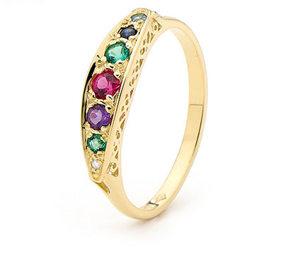 9ct yellow gold D.E.A.R.E.S.T Ring