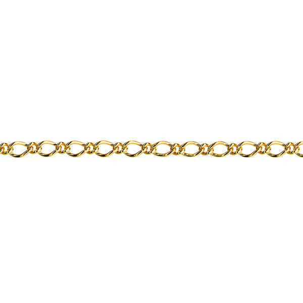 9CT OVAL FIGARO ANKLET 25CM