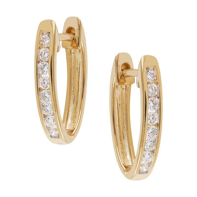 9CT YELLOW GOLD 0.25CT HUGGIES I P1
