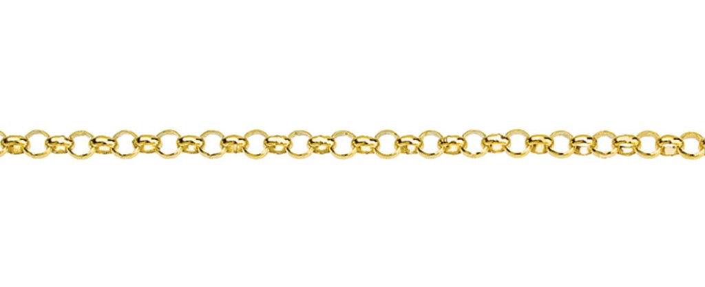 9CT YELLOW GOLD 1.6mm BELCHER CHAIN 50CM