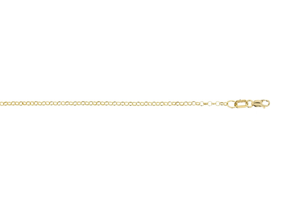 9CT YELLOW GOLD 1.9mm BELCHER CHAIN 45CM