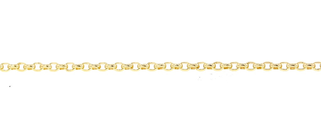 9CT YELLOW GOLD 1.5mm OVAL BELCHER CHAIN 55CM