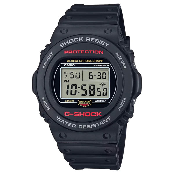 G SHOCK DIG LED S/W ALARM 200M BLACK RESIN BAND