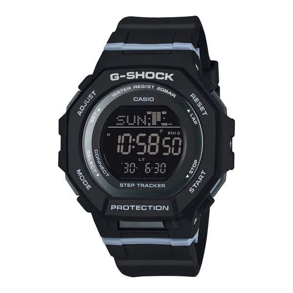 G SQUAD MID SIZE DIGITAL BLACK RESIN BAND