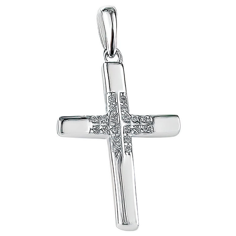 STERLING SILVER CZ CROSS PENDANT