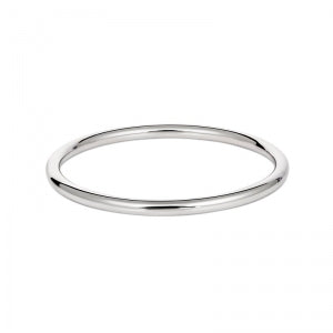 STERLING SILVER 4MM HOLLOW 65MM GOLF BANGLE