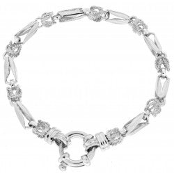 STERLING SILVER HANDMADE TULLIP CHAIN 46cm