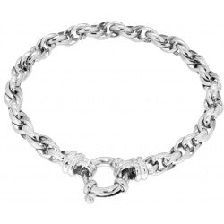 STERLING SILVER HANDMADE WHEAT CHAIN 46CM