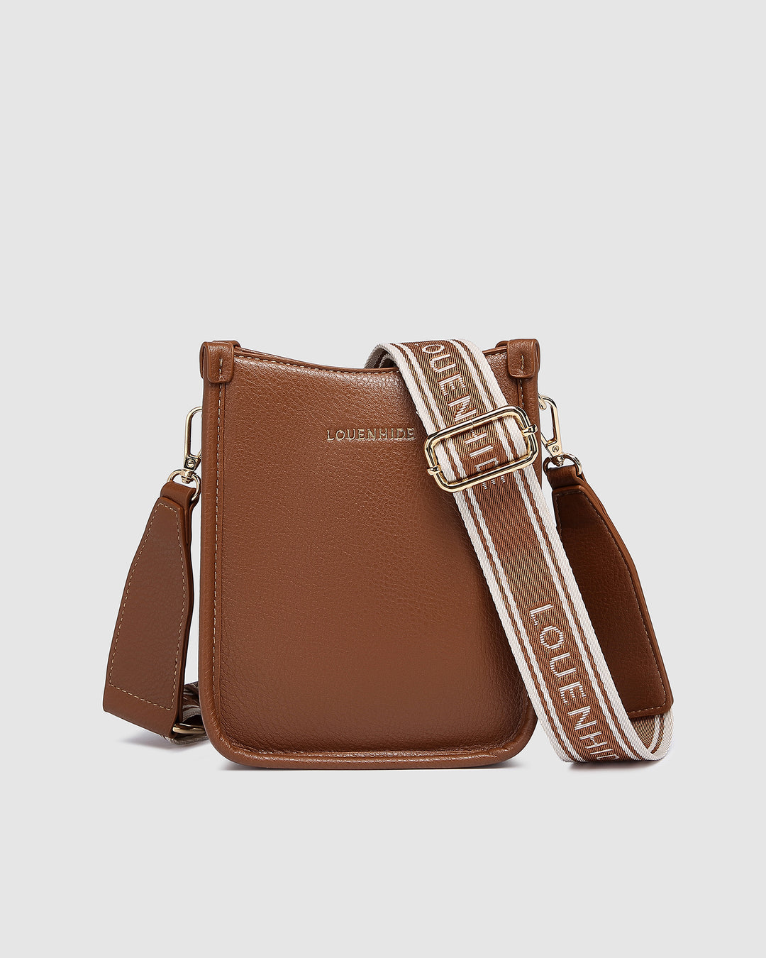 LOUENHIDE PARKER LOGO PHONE BAG TAN