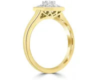 9CT YELLOW GOLD DIAMOND RING TDW=.50CT HI I1