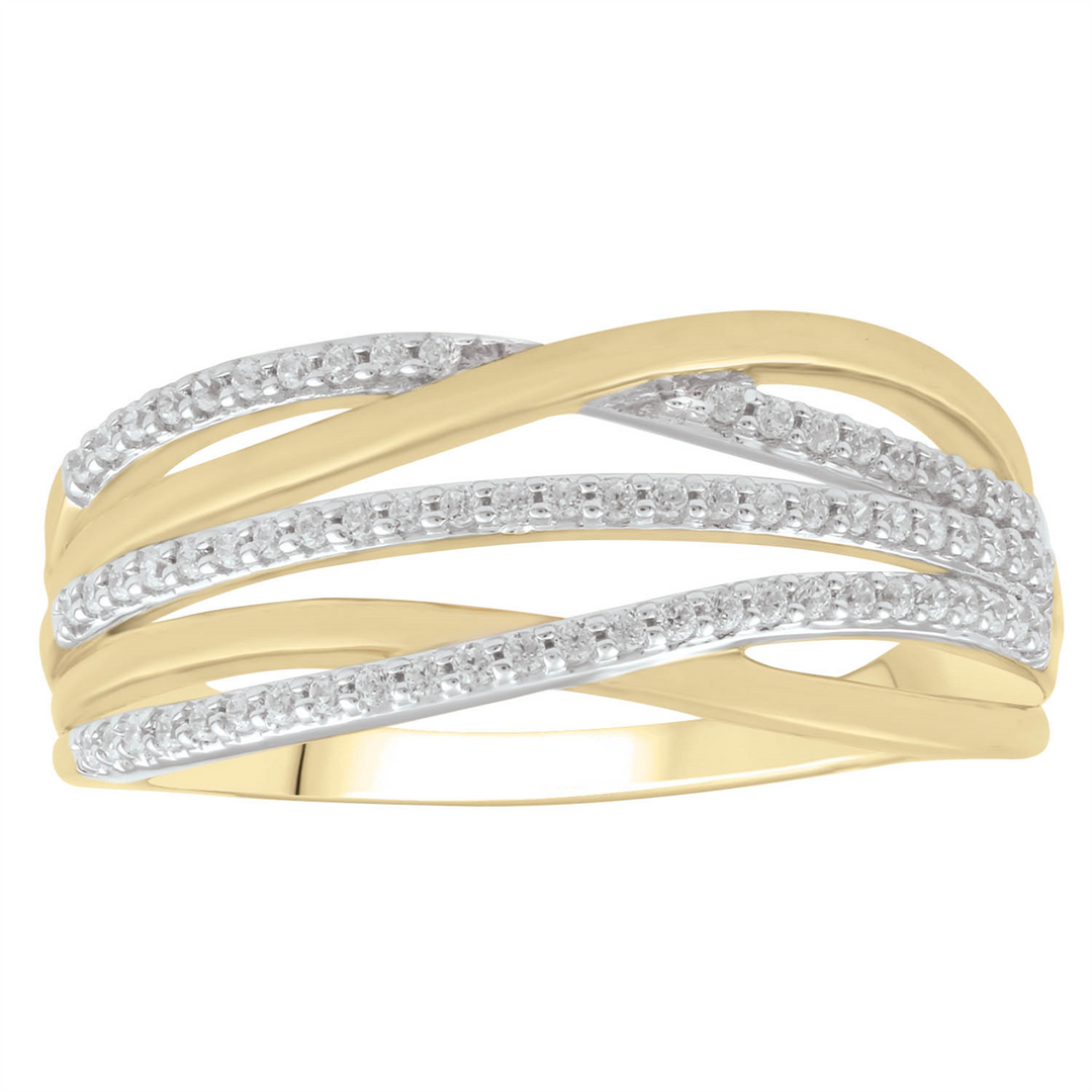 9CT YELLOW GOLD 0.20CT HI I1 DIAMOND RING SIZE N