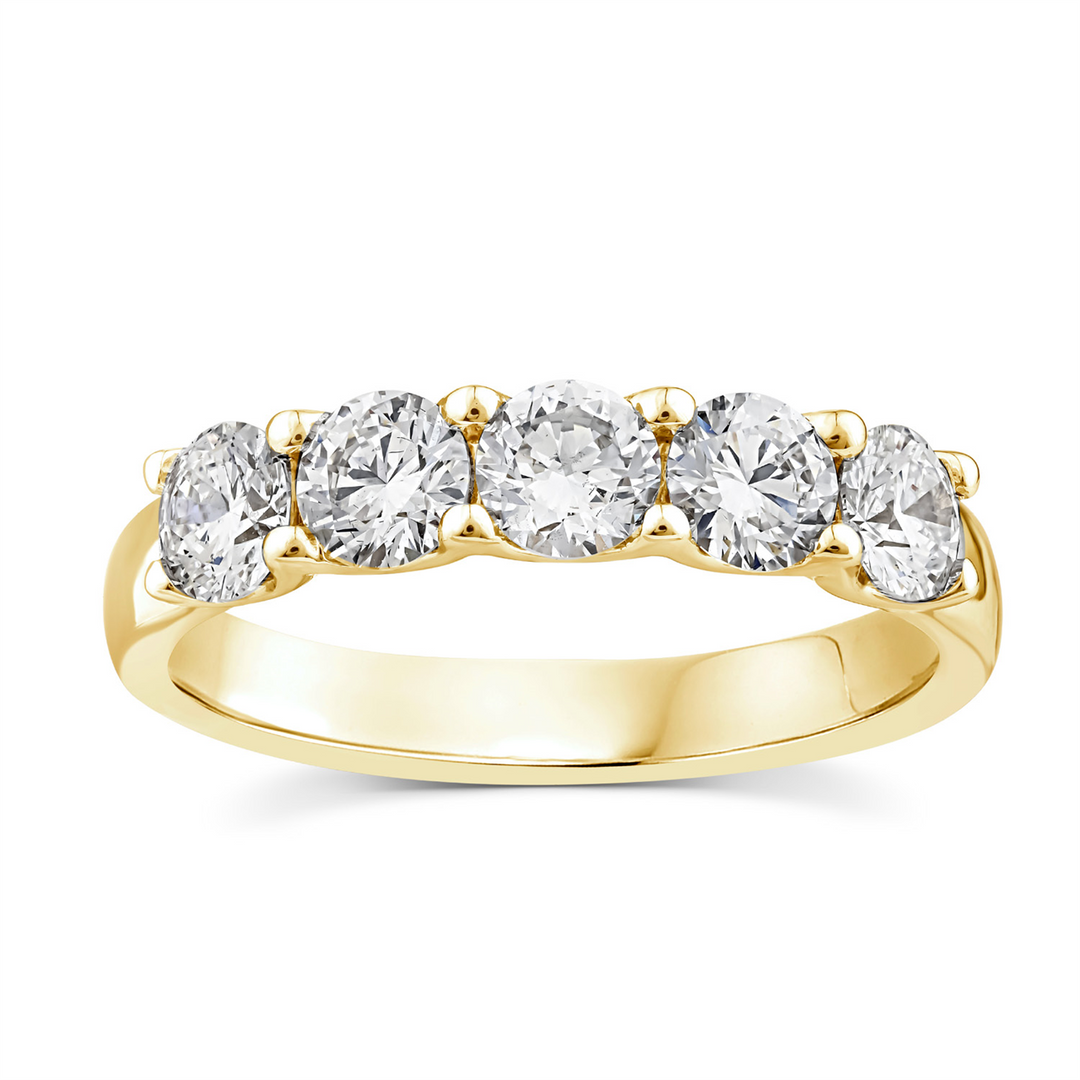 9CT YELLOW GOLD 1.25CT F VS LAB GROWN DIAMOND RING SIZE P