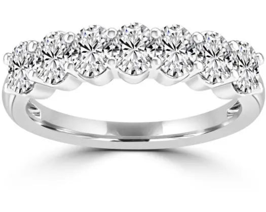 18CT WHITE GOLD 1.26CT OVAL DIAMOND RING HI SI SIZE L