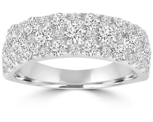 18CT WHITE GOLD 2.00CT DIAMOND RING HI I1 SIZE P