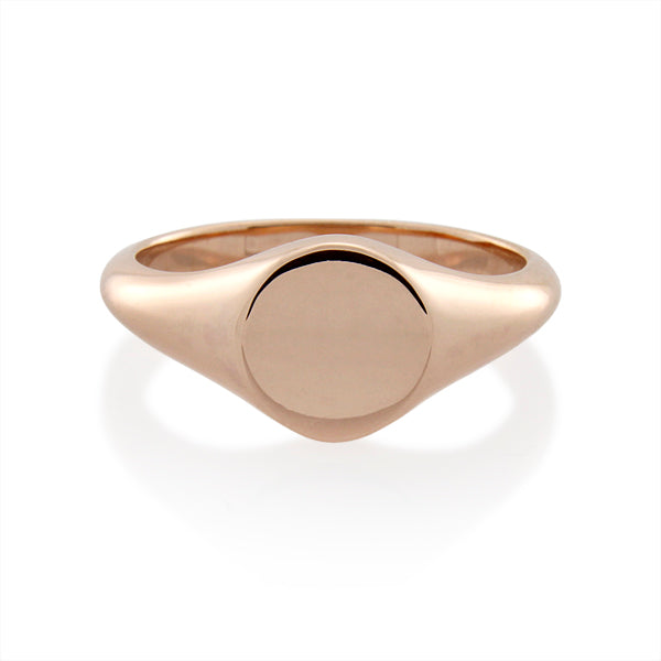 9CT ROSE GOLD SIGNET RING SIZE O