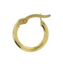 9CT SILVER FILLED 2MMX10MM PLAIN HOOP EARRINGS