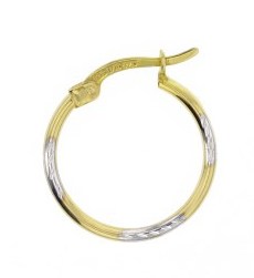 9CT SILVER FILLED 1.5MMX15MM DIAMOND CUT HOOP EARRINGS
