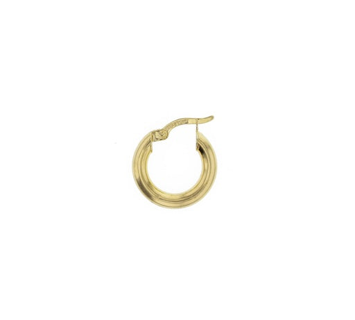9CT SILVER FILLED 3mmX10mm PLAIN HOOP EARRINGS