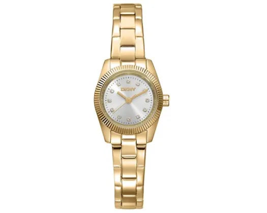 DKNY MINI SILVER CRYSTAL DI IPG BLET WATCH 23mm