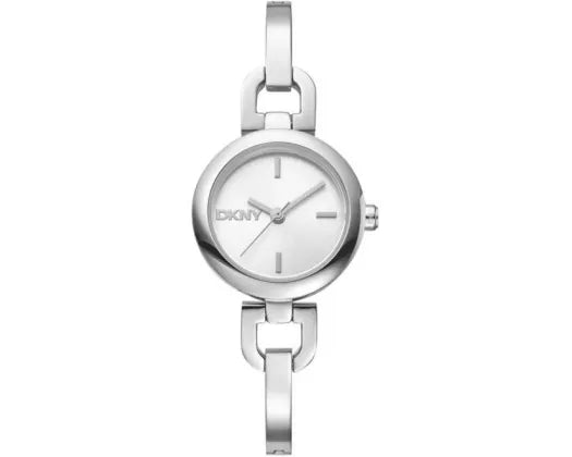 DKNY SILVER DI SS HALF BANGLE BL WATCH 26mm