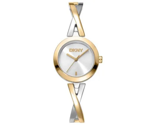 DKNY SILV DI TT XOVER HALF BANGLE BL 26mm WATCH