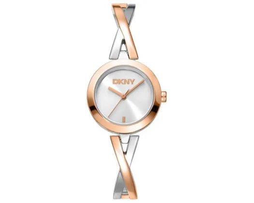 DKNY SILV DI TT XOVER HALF BANGLE BL 26mm WATCH