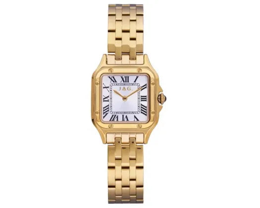 JAG RIANA SILVER DIAL IPG 26mm IPG STRAP WATCH