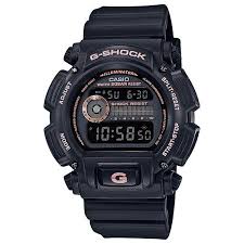 G-SHOCK DIGITAL BLK & GOLD MULTI ALARMS, 1/100 SW BLACK/GOLD