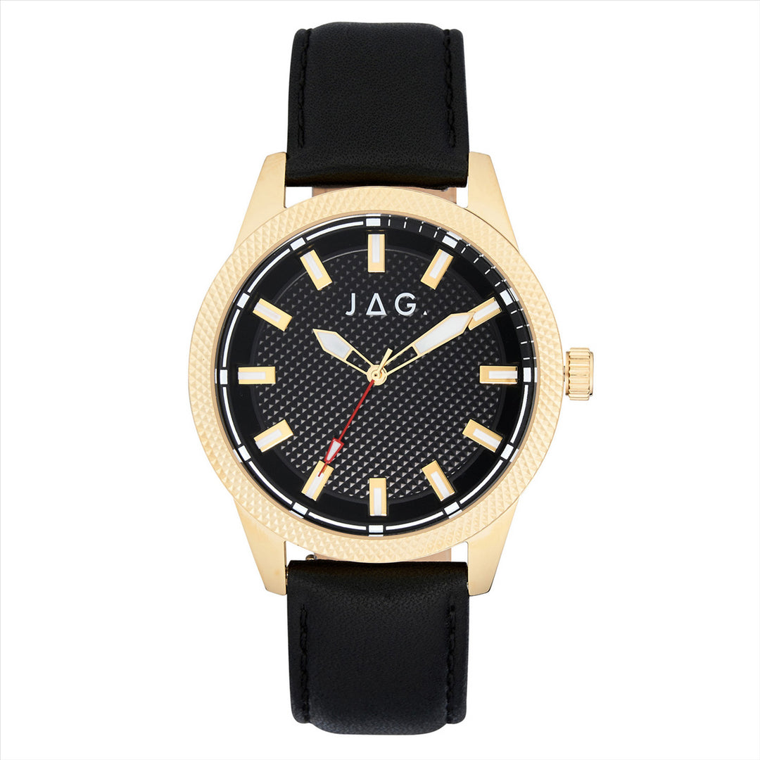 JAG BELMONT BLK DI IPG 45MM BLK STRAP