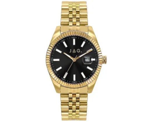 JAG TOORAK BLACK DIAL IPG 41MM IPG BRACELET WATCH