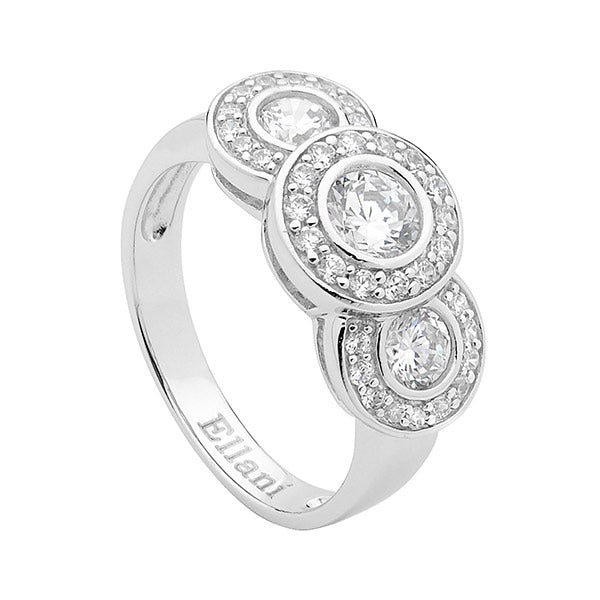 SILVER CZ RING SIZE 8