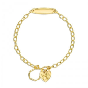BROOKLYN TEDDY BELCHER BRACELET WITH ID YELLOW GOLD PLATED