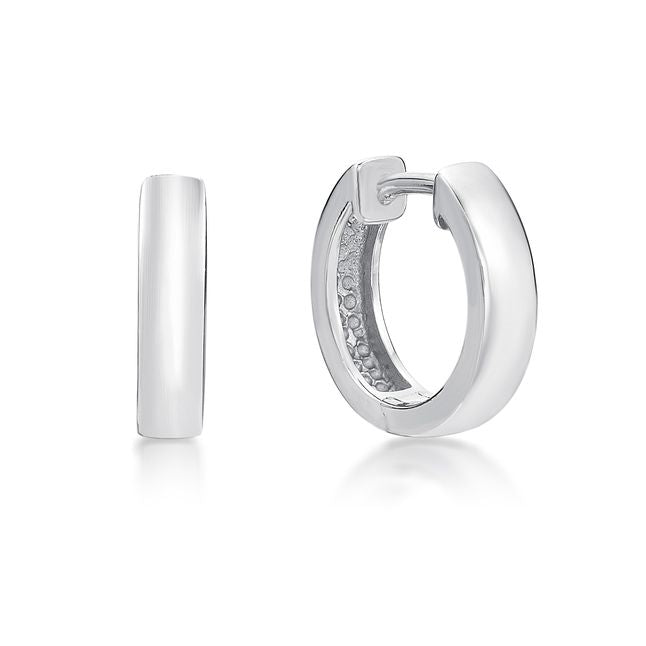 Sterling silver 3x14mm Huggie Earrings