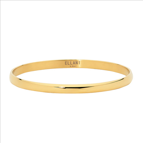 Stainless Steel Gold IP Plating 5mm Bangle