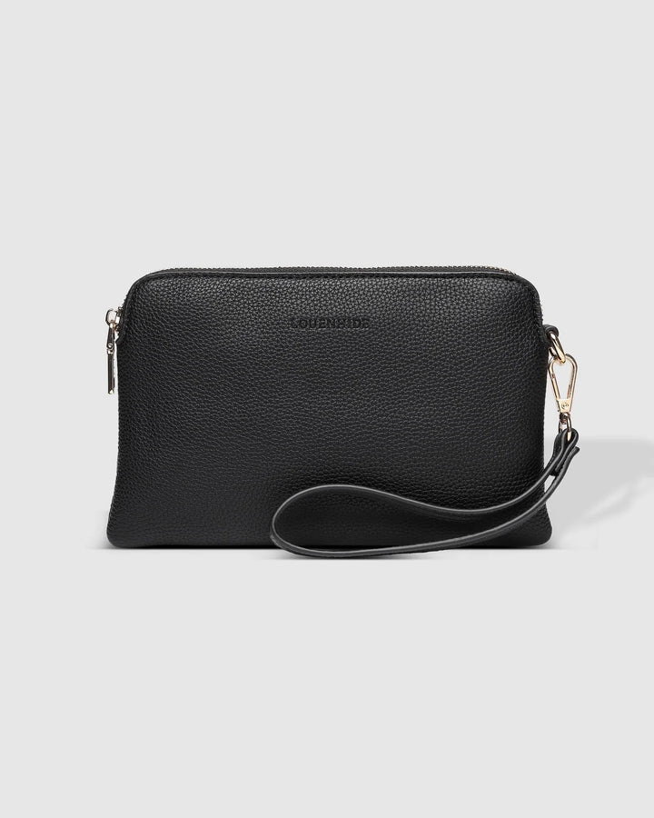 LOUENHIDE POPPY CLUTCH - BLACK