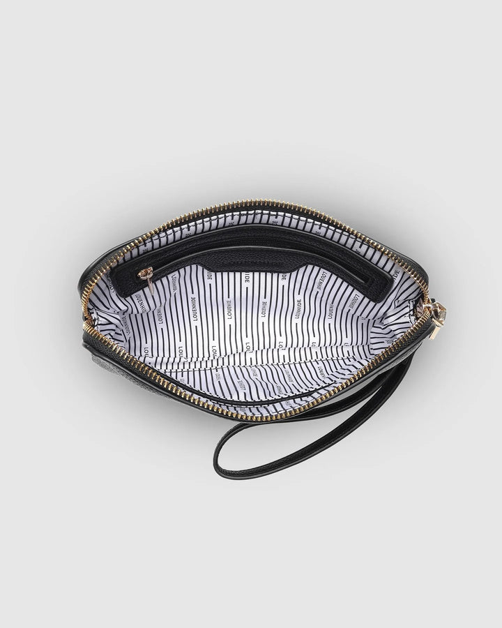 LOUENHIDE POPPY CLUTCH - BLACK