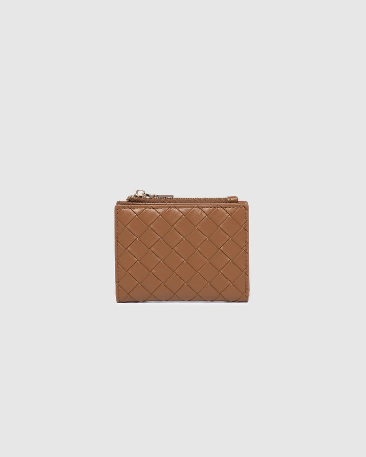 LOUENHIDE LILY WOVEN WALLET - TAN